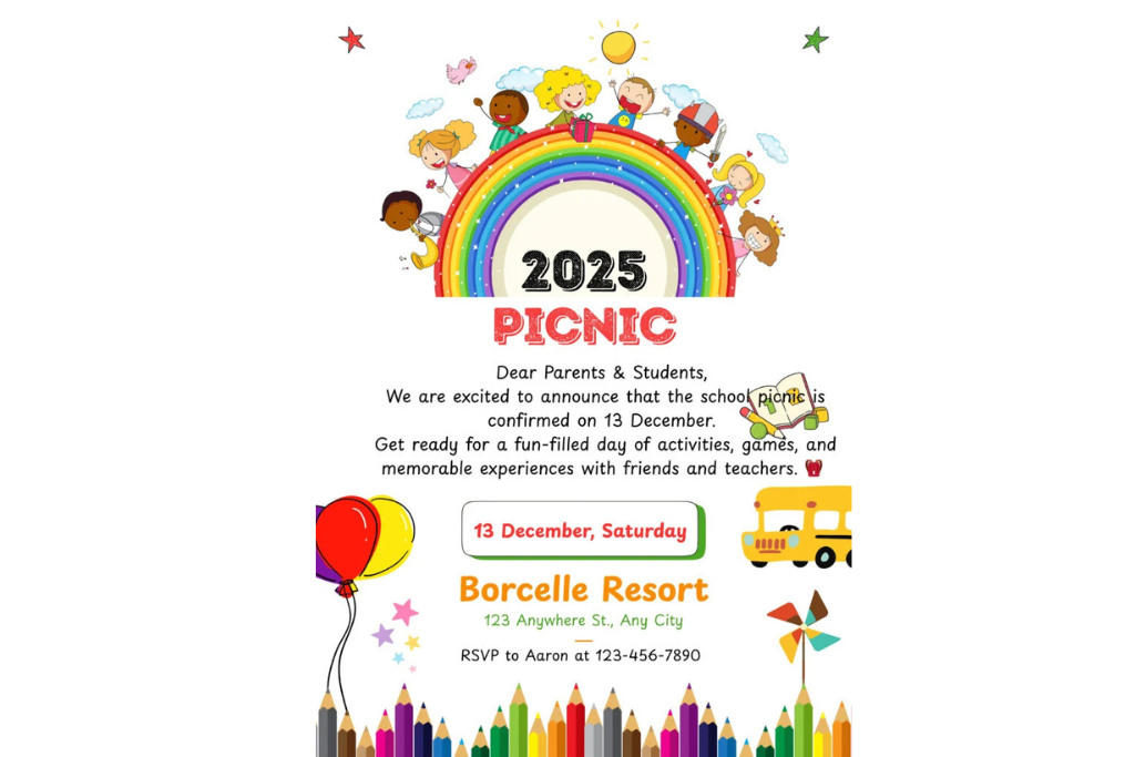 School invitation design